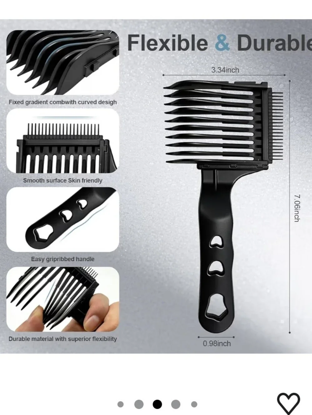 4-in-1 Detachable Blend Friend Fade Comb Set
